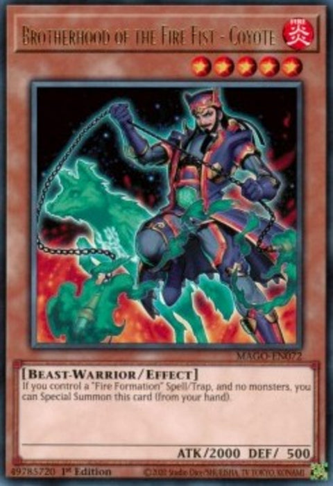 Brotherhood of the Fire Fist - Coyote MAGO-EN072 Rare Englisch