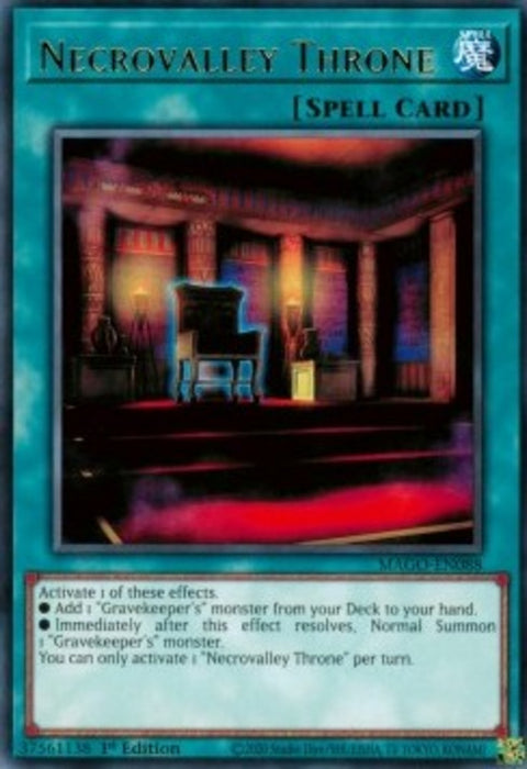 Necrovalley Throne MAGO-EN088 Rare Amerikanisch