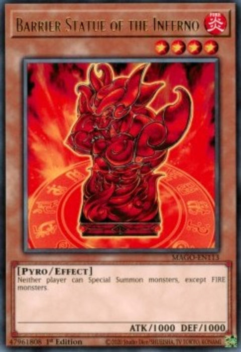 Barrier Statue of the Inferno MAGO-EN113 Rare Englisch