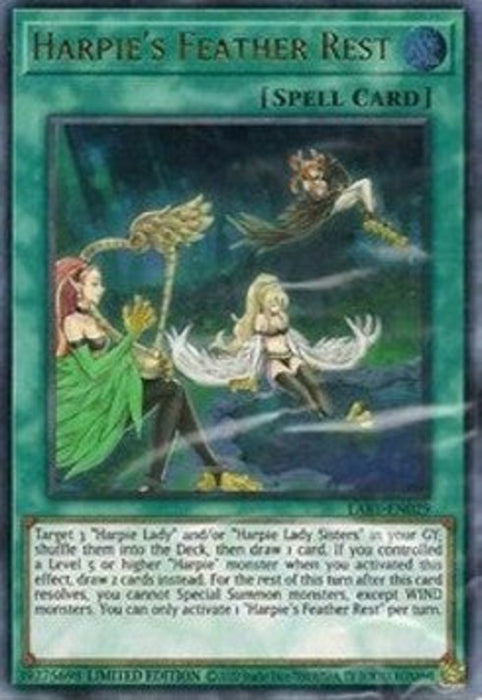 Harpie's Feather Rest LART-EN029 Ultra Rare Englisch
