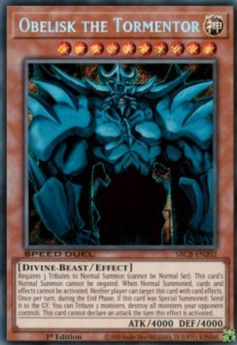 Obelisk the Tormentor SBCB-EN202 Secret Rare Englisch