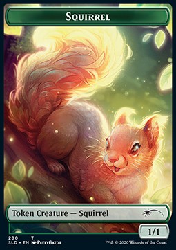 Squirrel Token (Green 1/1) SLD-200 Token Englisch