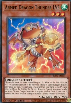 Armed Dragon Thunder LV3 BLVO-EN004 Super Rare Englisch