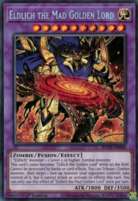 Eldlich the Mad Golden Lord BLVO-EN040 Secret Rare Englisch