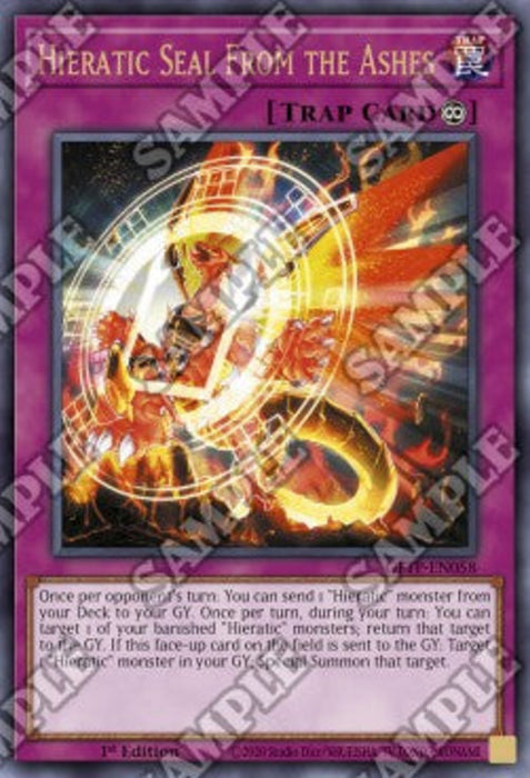 Hieratic Seal From the Ashes GFTP-EN058 Ultra Rare Englisch