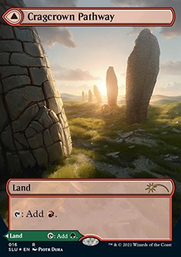 Cragcrown Pathway // Timbercrown Pathway SLU-16 Rare Englisch