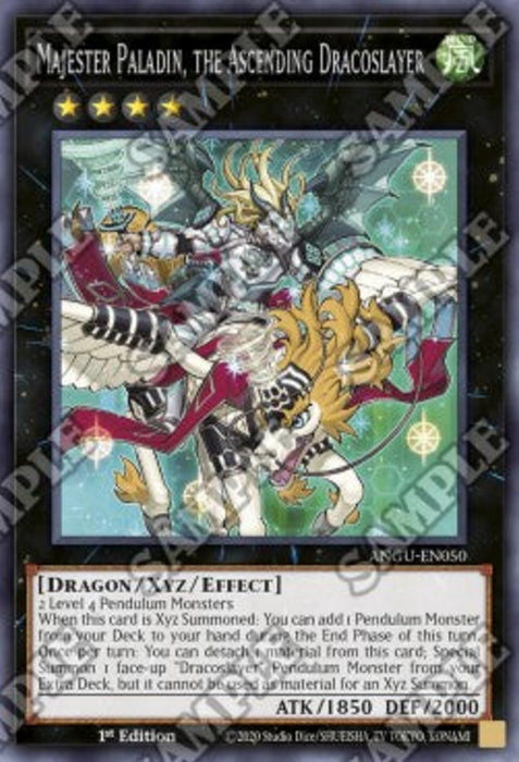 Majester Paladin, the Ascending Dracoslayer ANGU-EN050 Rare Englisch
