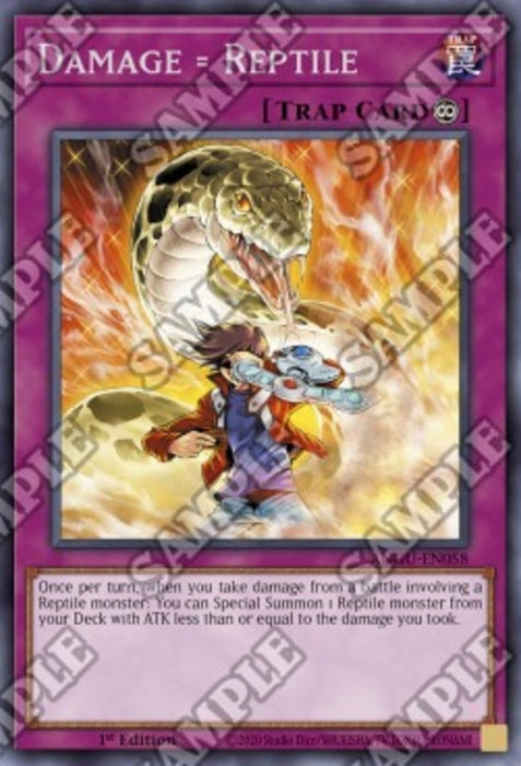 Damage = Reptile ANGU-EN058 Rare Englisch