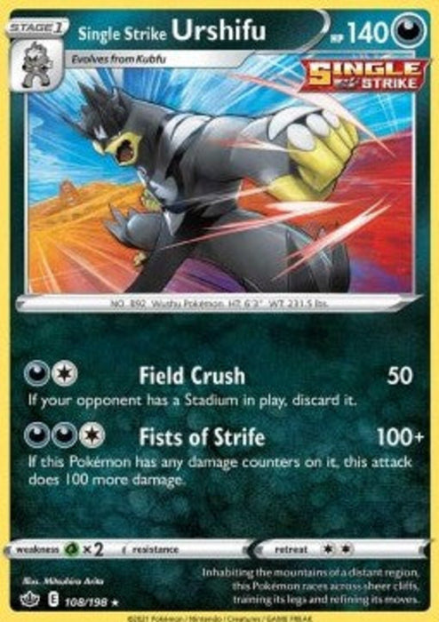 Single Strike Urshifu CRE-108 Holo Rare Englisch