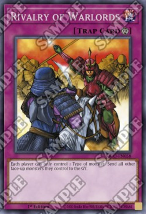 Rivalry of Warlords (V.1) KICO-EN058 Rare Englisch