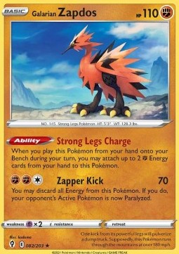 Galar-Zapdos EVS-082 Holo Rare Deutsch
