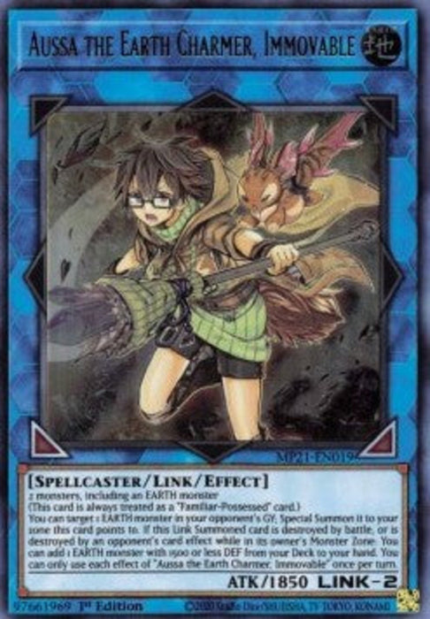 Aussa the Earth Charmer, Immovable MP21-EN019 Ultra Rare Englisch