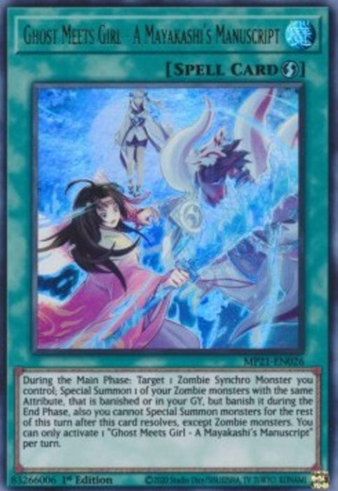 Ghost Meets Girl - A Mayakashi's Manuscript MP21-EN026 Ultra Rare Englisch