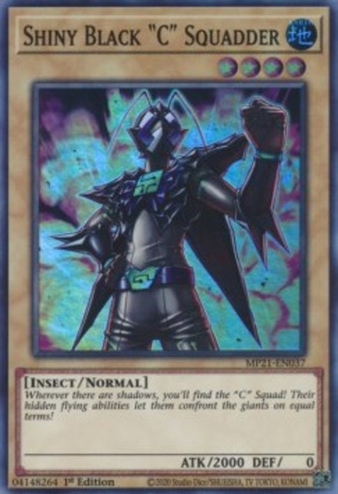 Shiny Black "C" Squadder MP21-EN037 Super Rare Englisch