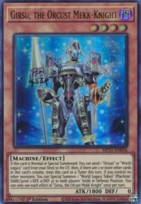 Girsu, the Orcust Mekk-Knight MP21-EN056 Ultra Rare Englisch