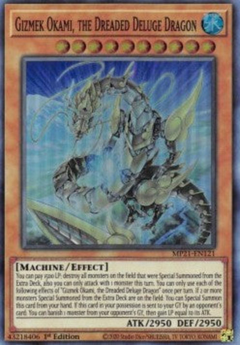 Gizmek Okami, the Dreaded Deluge Dragon MP21-EN121 Super Rare Englisch
