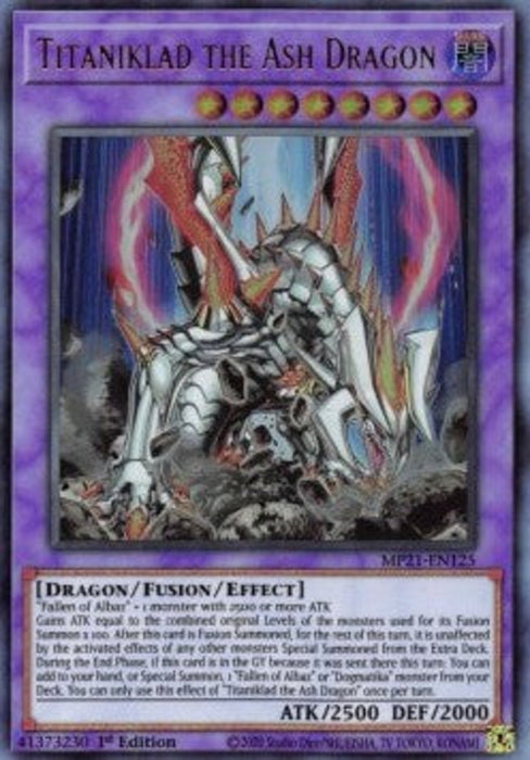 Titaniklad the Ash Dragon MP21-EN125 Ultra Rare Englisch