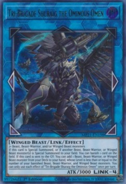 Tri-Brigade Shuraig the Ominous Omen MP21-EN198 Ultra Rare Englisch