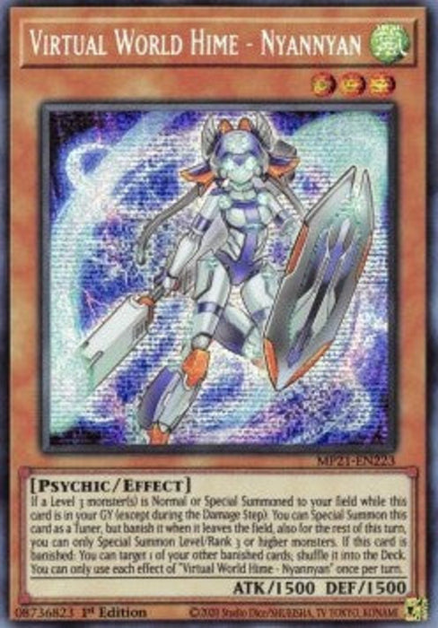 Virtual World Hime - Nyannyan MP21-EN223 Secret Rare Englisch