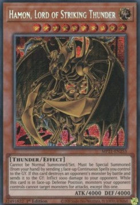 Hamon, Lord of Striking Thunder MP21-EN253 Secret Rare Englisch