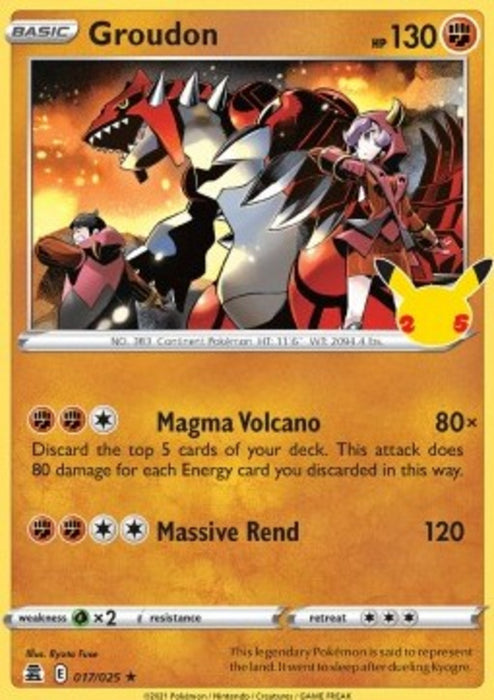 Groudon CEL-017 Holo Rare Deutsch