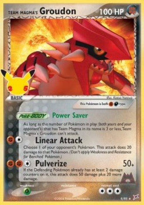 Team Magma's Groudon CEL-MA 9 Holo Rare Deutsch