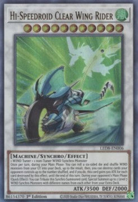 Hi-Speedroid Clear Wing Rider LED8-EN006 Ultra Rare Englisch