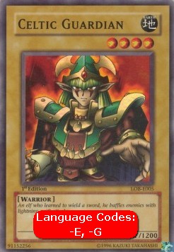 Celtic Guardian (V.1) LOB-EN005 Super Rare Englisch