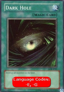 dark hole yugioh card 1996 Yugioh- Dark Hole 1st Edition Spell Card SYE-026
