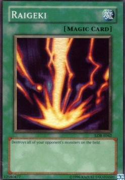 Raigeki (V.1) LOB-EN042 Super Rare Englisch