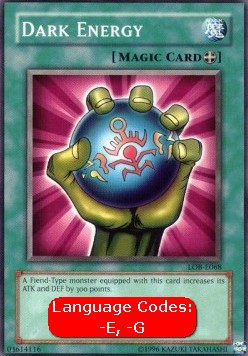 dark energy yugioh card Yugioh Dark Energy (V.1) LOB-EN068 Common Englisch kaufen — ReCollectibles