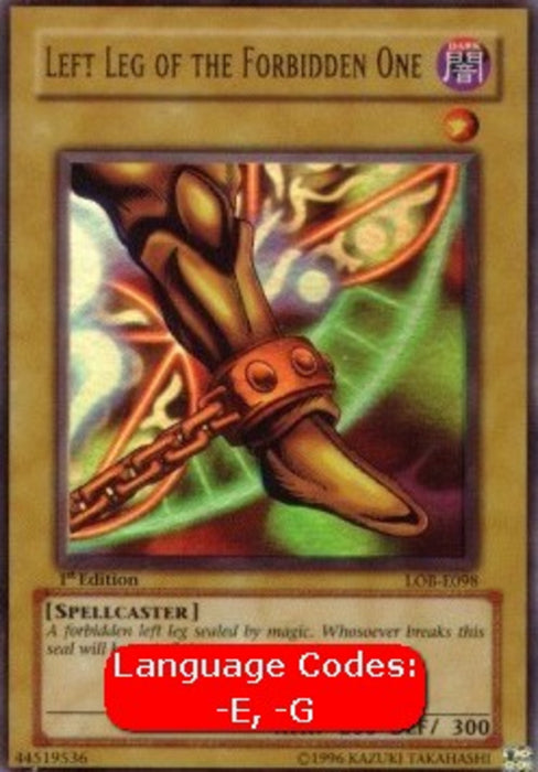 Left Leg of the Forbidden One (V.1) LOB-EN098 Ultra Rare Englisch