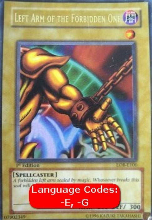Left Arm of the Forbidden One (V.1) LOB-EN100 Ultra Rare Englisch