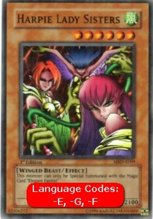 Harpie Lady Sisters (V.1) MRD-EN009 Super Rare Englisch