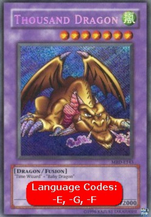 Thousand Dragon (V.1) MRD-EN143 Secret Rare Englisch