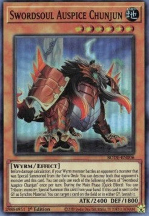 Swordsoul Auspice Chunjun BODE-EN006 Super Rare Englisch