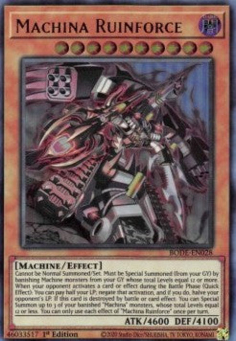 Machina Ruinforce BODE-EN028 Ultra Rare Englisch