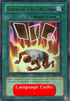 yugioh card of safe return Yu-Gi-Oh! - (HL07-EN005) - Hobby League Season 7 - Promo Edition Mint / near mint condition trading card Card of Safe Return Ultra