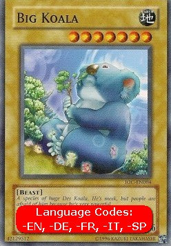 koala yugioh card Yugioh Big Koala (V.2) IOC-ENEN004 Common Englisch kaufen — ReCollectibles