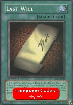 yugioh card of last will (V.1) SDY-EN035 Common Englisch kaufen — ReCollectibles Style:55 Pieces Of Trainer mint condition Mint / near mint Toph, the First Metalbender