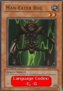 yugioh card man eater bug Yugioh Man-Eater Bug (V.1) SDY-EN042 Common Englisch kaufen — ReCollectibles