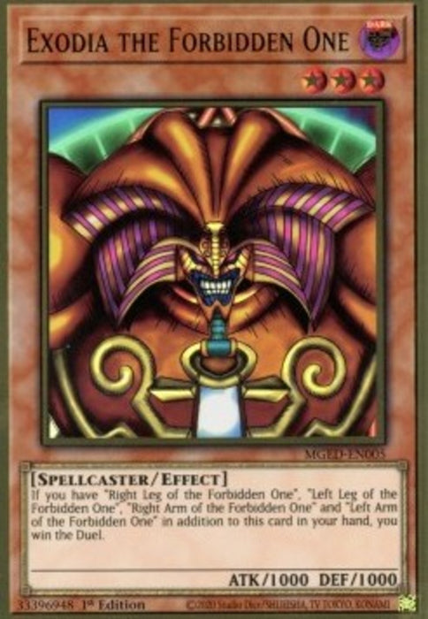 Exodia the Forbidden One MGED-EN005 Premium Gold Rare Englisch