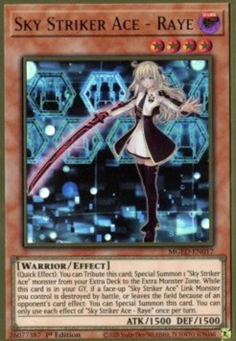 Sky Striker Ace - Raye MGED-EN017 Premium Gold Rare Englisch