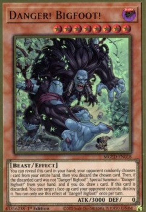 Danger! Bigfoot! (V.1) MGED-EN018 Premium Gold Rare Englisch