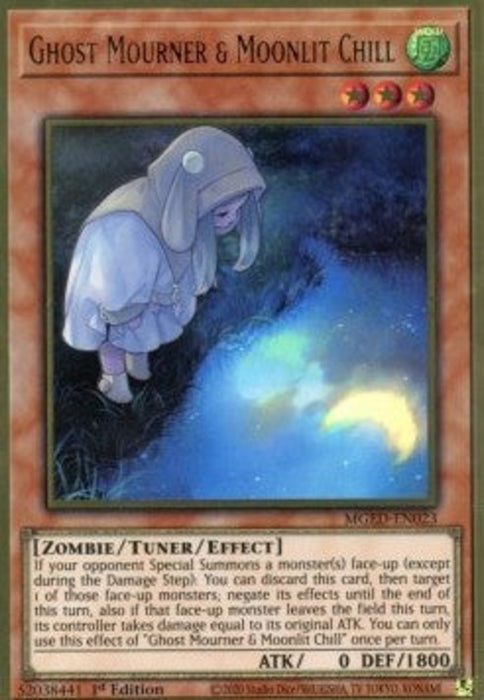Ghost Mourner & Moonlit Chill (V.2) MGED-EN023 Premium Gold Rare Englisch