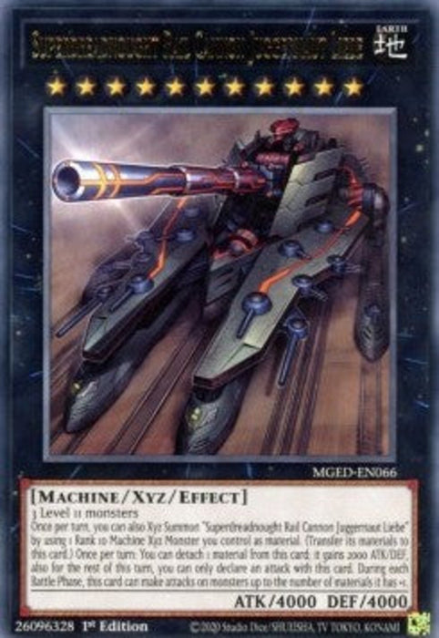 Superdreadnought Rail Cannon Juggernaut Liebe MGED-EN066 Rare Englisch