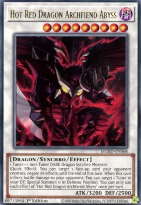 Hot Red Dragon Archfiend Abyss MGED-EN068 Rare Englisch