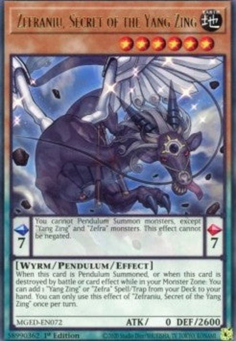 Zefraniu, Secret of the Yang Zing MGED-EN072 Rare Englisch