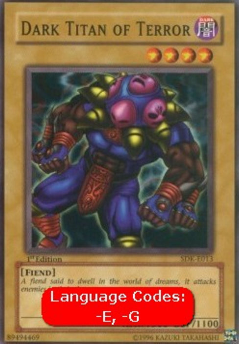 Dark Titan of Terror (V.1) SDK-EN013 Common Englisch