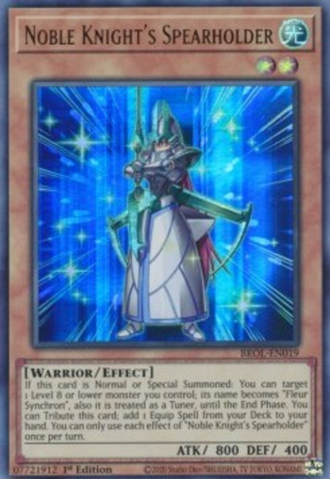 Noble Knight's Spearholder BROL-EN019 Ultra Rare Englisch